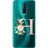 MIXROOM CUSTODIA COVER MORBIDA IN TPU PER OPPO RX17 PRO LETTERE CON FIORI