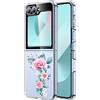 Mixroom Custodia Cover per Samsung Galaxy Z Flip 5 / 6 in TPU Trasparente fantasia U9
