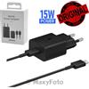 SAMSUNG CARICABATTERIE ORIGINAL FAST CHARGE EP-T1510XWE CAVO USB-C BLACK 794473A