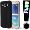 MAXY CUSTODIA SILICONE CASE FLUO COVER GLITTER SOTTILE SAMSUNG GALAXY A8 A800F NERA