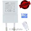 SAMSUNG CARICABATTERIE RICAMBIO ORIGINALE EP-TA50EWE 7.75W USB WHITE 794903A