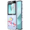 Mixroom Custodia Cover per Samsung Galaxy Z Flip 5 / 6 in TPU Trasparente fantasia U9
