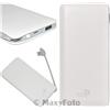 TEL1 NUOVO POWER BANK CARICA BATTERIA SLIM EMERGENZA USB 12000mAh WHITE 79000CA