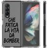 Mixroom Custodia Cover per Samsung Galaxy Z Fold 3 5G in TPU Trasparente fantasia U