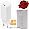 XIAOMI CARICABATTERIE FAST GAN RICAMBIO ORIGINALE USB AD65GEU 65W WHITE 791F66A