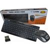 Kit Tastiera Mouse Wireless 2.4ghz 10 Metri Nero Senza Fili Linq CS6000G