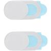 MAXY 2 x Copri Webcam Cover Slider Adesivo Design Ultra Sottile per Laptop PC Bianco