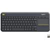 Logitech Tastiera TV - Wireless - Logitech - K400 Plus - AZERTY - Touchpad - Nero - D