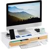 Does not apply Supporto per Monitor, Rialzo XL per PC in Bambù & MDF, 2 Tiretti, Organizer, HBT
