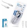 Aigostar Cavo USB 2.0 Stampante AM/BM 1.8m Grigio Rame Alta Velocità 8 PEZZI