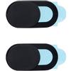 MAXY 2 x Copri Webcam Cover Slider Adesivo Design Ultra Sottile per Laptop PC Nero