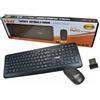 Kit Tastiera Mouse Wireless 2.4ghz 10 Metri Nero Senza Fili Linq Li-MK1558