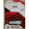 Kingston SSD Interno Kingston NV3 1TB PCle 4.0 NVMe M.2 nero