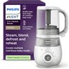 Philips SCF883/01 Easypappa plus 4 in 1 Cuocipappa Multifunzione, Cuoci a Vapor
