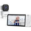 GHB ⭐GHB ABM 720 Baby Monitor Video e Audio 5'' 720HD IPS 5000mAh Schermo TELECAMERA