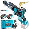 Seesii 6 & 8 Motosega a Batteria 1000 W Brushless Mini Motosega con 2 * 4000 mAh