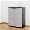 LulloStore Armadio in Resina Basso Da Esterno Balcone Giardino 1 Ripiano 2 Ante cm65x37x85h