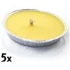 Set 5 Pezzi Candela Citronella In Alluminio Diametro 20cm Antizanzare moc
