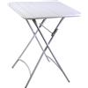 Vacchetti Tavolo pieghevole Metallo Bianco 80x80 cm ESTERNO VERANDA GIARDINO