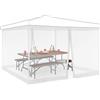 Does not apply Set Da 2 Zanzariere per Gazebo 3X3M, Dimensioni 2X6 M, Con Cerniera E Chiusura a