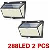 LED Solar China LED Energia Solare Muro Esterno, Giardino 288 Luci Umani Movimento Sensore IP65