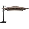 Cosma OMBRELLONE GIARDINO DECENTRATO TELO PARASOLE TAUPE 3X4 ANTIVENTO MOD. NETTUNO