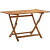 lullostore Tavolo da Giardino Esterno Pieghevole in Legno Massello cm 120x70x75h Boston