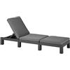 Keter Lettino Prendisole Sdraio Daytona Sunlounger Con Cuscino Grafite KETER