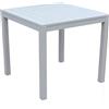 Vacchetti Tavolo Alluminio Bianco 70x70 cm ESTERNO VERANDA GIARDINO