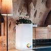 Tekcnoplast VASO QUADRATO LUMINOSO H 80 40X40 VARI COLORI RESINA GIARDINO CASA OUTDOOR