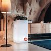 Tekcnoplast VASO QUADRATO LUMINOSO H 80 40X40 VARI COLORI RESINA GIARDINO CASA OUTDOOR