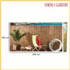 Arella Classica Listelli Bambù Legno Esterni Recinzione Giardino 150x300cm hmj