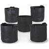 5 x China Piante Crescere Sacchetti 5 x 1-100 Galloni Aerazione Tessuto Pots Maniglie Nero