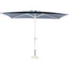 Cosma OMBRELLONE PARASOLE GIARDINO ALLUMINIO TELO 2X3 GRIGIO ANTIVENTO MOD. POLY ECO