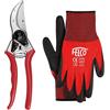 FELCO SET FELCO Forbice professionale F 2 Guanti giardino potatura swiss potatura pota