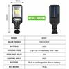 COB Solar China Cob Chip Integrato Energia Solare Giardino Luce da Muro Esterno Human Motion Pir