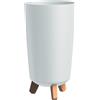 Prosperplast Vaso decorativo Fioriera in plastica bianca con piedini eleganti 36,5 cm Slim