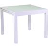 Vacchetti Tavolo estensibile Alluminio Bianco 90/180x90 cm