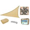 Tenda a Vela Ombreggiante Triangolare Sand Parasole 5x5x5mt Ombra Veranda val