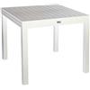 Vacchetti Tavolo estensibile Alluminio Bianco 90/180x90 cm ESTERNO VERANDA GIARDINO