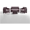 BICA SET SALOTTO, GIARDINO NEBRASKA 4 POSTI IN ECORATAN - BIANCO,MARRONE,ANTRACITE