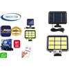 DHD FARO SOLARE CON PANNELLO FARETTO SENSORE DI MOVIMENTO 216 LED COB HS-8022(COB)A