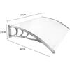 Does not apply Tenda Tendina Pensilina 120x80 Cm Lega Di Alluminio Protezione Pioggia x Esterno