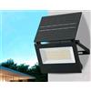 NEGOZIO MATTO FARO LED SOLARE PIEGHEVOLE 200W FARETTO CREPUSCOLARE IP67 FOTOVOLTAICO SLIM