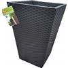 Keter Vaso da Fiori Keter Rattan M Antracite o Marrone 55,4L Rettangolare H 57cm