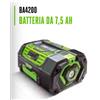 EGO POWER BATTERIA 7,5 AH EGO PER MOTOSEGA SOFFIATORE DECESPUGLIATORE RASAERBA TAGLIASEPI