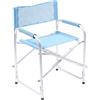 Hemax Sedia da Spiaggia Regista Pieghevole Alluminio Mare Giardino 47x57x80 cm
