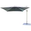 Cosma OMBRELLONE GIARDINO 3X3 TELO GRIGIO GIREVOLE ALLUMINIO BASE CROCIERA MOD. DARWIN