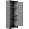 KETER Armadio da Esterno / Balcone in Resina/Plastica 68x39x173 cm Grigio/Nero KETER