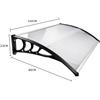 Does not apply Tenda Tendina Pensilina 120x80 Cm Lega Di Alluminio Protezione Pioggia x Esterno